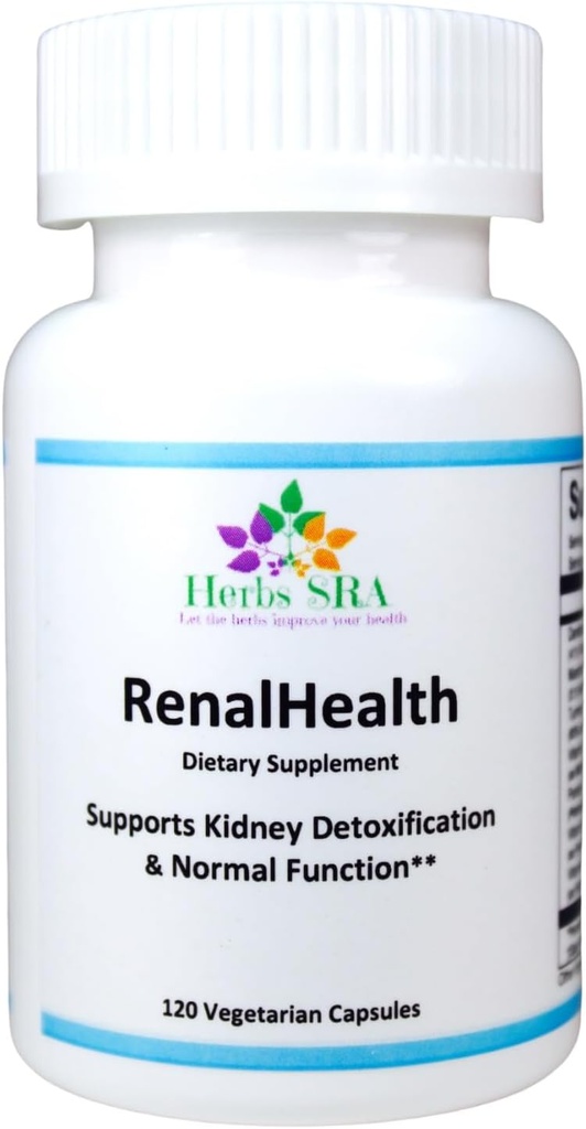 RENALHEALTH - Détox & Function Support: Supplément à base de plantes pour la santé rénale, 120 capsules végétariennes