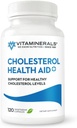 Vitamineerals® 125 Cholestérol Health Aid Plus de Niacine de CoQ10 de l'ail 60 Capsules végétales