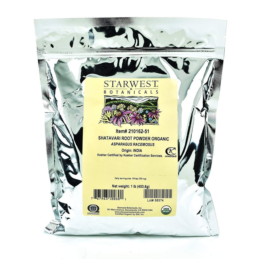 Starwest Botanicals Organic Shatavari Root Powder, 1 Pfund