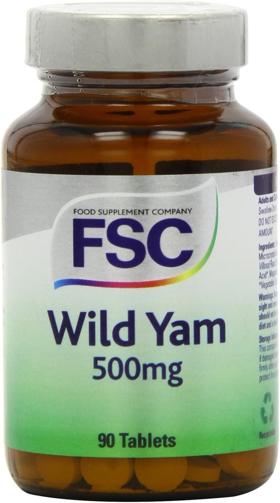 FSC 500mg Wild Yam - Packung mit 90 Tabletten