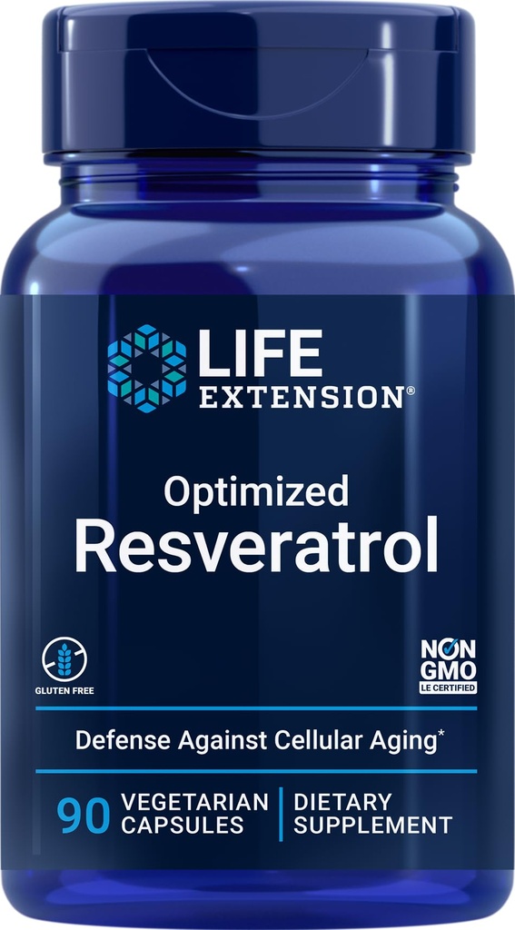 Life Extension Optimierte Resveratrol, 90 Vegetarische Kapseln