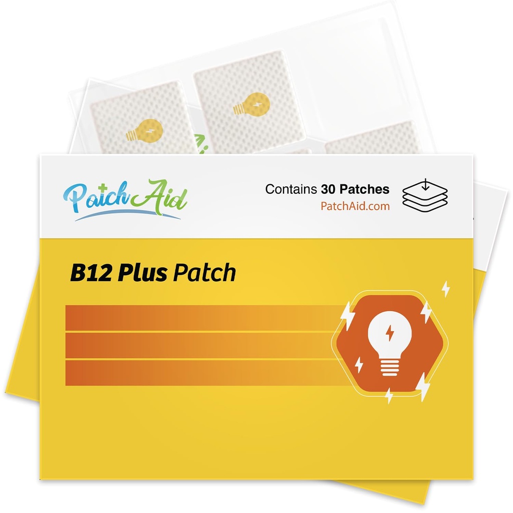 PatchAid B12 Energy Plus Topical Patch (en anglais seulement) Supporte l'énergie naturelle & Focus (en anglais seulement) 8 heures d'utilisation pour l'absorption accrue (en anglais seulement) 60 jours d'approvisionnement