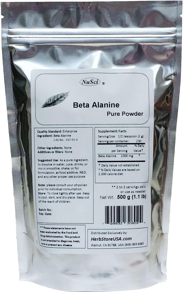 Poudre de bêta-aluminium pur pour l'endurance (500 grammes (1,1 lb))