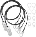 MEDca Hörgerät Clips - Schutzhalter mit Anti Lost Lanyard Cord - Rope mit Schleifen und Clip und Sicherheitsclip Ideal für Hinter den Ohr Hörgeräten und persönlichen Klangverstärker, (Pack von 2)