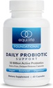 Equilife Daily Probiotic Support, 50 milliards d'UFC, 8 souches probiotiques, supplément de santé digestive et gustative pour les hommes et les femmes, sans gluten, sans soja et sans lait, sans OGM, fabrication américaine, 60 capsules