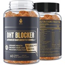 DHT Blocker Gummies Haarwachstumsergänzung, Super Potency Saw Palmetto & Biotin 10000 mcg für Frauen & Männer, Plus 12 proprietäre Mischung - Haarausfall verhindern, Blocking DHT Receptors, Hormonal Balance