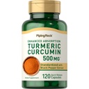 Curcumine de curcumine de curcuma de pierre piquante avec poivre noir 500mg.120 Capsules.