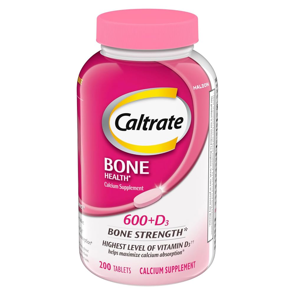 Beruhigen Sie 600 Plus D3 Kalzium und Vitamin D Ergänzung Tabletten, Knochengesundheit Ergänzungen für Erwachsene - 200 Zähler