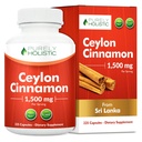 Rein ganzheitliche Ceylon Cinnamon Kapseln 1500mg, 225 Vegan Cinnamon Kapseln, 75 Tage Versorgung (25% mehr Servierungen), Wahre Sri Lanka Ceylon Cinnamon Ergänzung