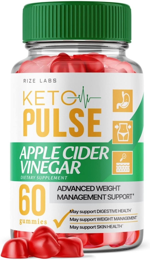 rize labs Keto Pulse Gummies - Weight Loss Supplement Organic Ingredients Apple Cider Essig Advanced Active Keto und ACV Formula Plus Gomita (60 Gummis)
