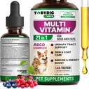 Cat & Dog Multivitamine 21 en 1 Suppléments pour animaux avec canneberge et glucosamine - Médecine naturelle et soutien pour UTI, Urinary Tract, Bladder, Rein, Skin Coat, Joints Traitement Fabriqué aux États-Unis