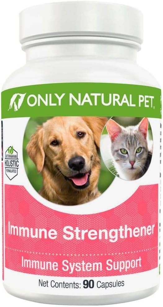 Nur natürliche Tier Immunsystem Verstärkung Ergänzung für Hunde - Boost Gesunde Cellular, Verdauungs-, & Liver-Funktion - Multivitamin Beta-Glucan & Antioxidans - 90 Kapseln