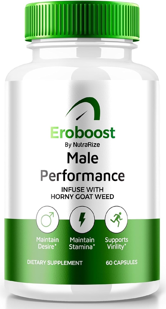 Eroboost Ergänzung für Männer, Eroboost Male Supplement, Tägliche Ernährung zu unterstützen Spitzenleistung und allgemeine Wellness, offizielle Ero Boost Formel Bewertungen (60 Kapseln)