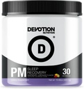 Devotion Nutrition PM Sleep Recovery | Stevia Sweetened | Verbessere Energie, Relax Mind, Support Mood, Enhance Metabolism | 30 Servierungen (Raspberry Lemonade)