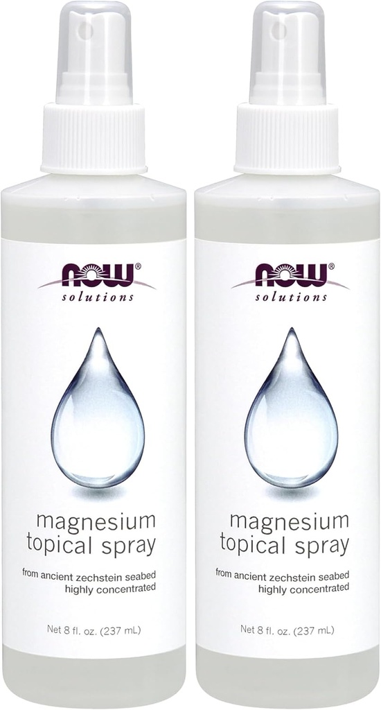 NOW Lösungen, Magnesium-Themenspray, vom alten Zechstein-Meerbett, hochkonzentriert, 8 Fl Oz (Pack von 2)