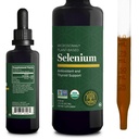 Global Healing Center - Sélénium 200mcg, Sélénium Supplément gouttes avec ingrédients organiques, antioxydants pour la thyroïde et le soutien immunitaire, sans OGM et sans gluten, pour les hommes et les femmes - 2 Fl Oz