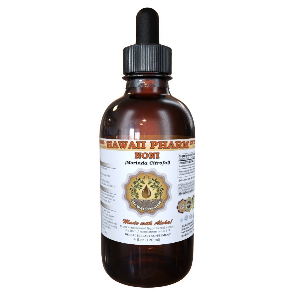 HawaiiPharm Noni (Morinda citrifolia) Flüssiger Extrakt, Tinktur, Kräuterergänzung, Made in USA, 2 fl.oz
