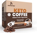 Rapidfire Caramel Macchiato Ketogenic High Performance Keto Coffee Pods, unterstützt Energie & Stoffwechsel, Gewicht-Management, Single Serve K Cup, Braun, 16 Zähler