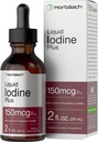 Horbäach Iodine Flüssigkeitstropfen | 2 fl oz | 150 mcg | Iodine & Kalium Iodide Flüssige Tinktur | Vegetarisch, Non-GMO, Glutenfreie Ergänzung