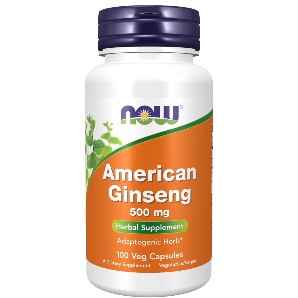 JETZT Nahrungsergänzungsmittel, American Ginseng (Panax quinquefolius) 500 mg, Kräuterergänzung, 100 Veg Kapseln