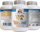 Hunde-Haar-Ergänzung - Haustiere Haar- und Mantel Boost - für Hunde und Katzen - Unterstützt gesunde Haut-Haarnägel - Hund Vitamin e - 2 Flaschen (120 Tabletten)