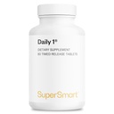 Supersmart - Daily 1® Timed Release - Multivitamin Supplement for Women & Men - with BioPQQ®, Vitamin A, B, C, D & E, Biotin, Quercetin & Fisetin | Made in USA | Non-GMO & Gluten Free - 60 Tablets