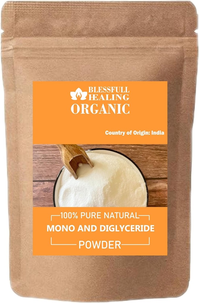 Poudre biologique mono et diglycéride 100% pure naturelle 100 Gram / 3,52 oz