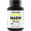 MONOHERB NADH 20 mg - 90 Vegetarische Kapseln - Reduzierte Nicotinamid Adenin Dinukleotidergänzung