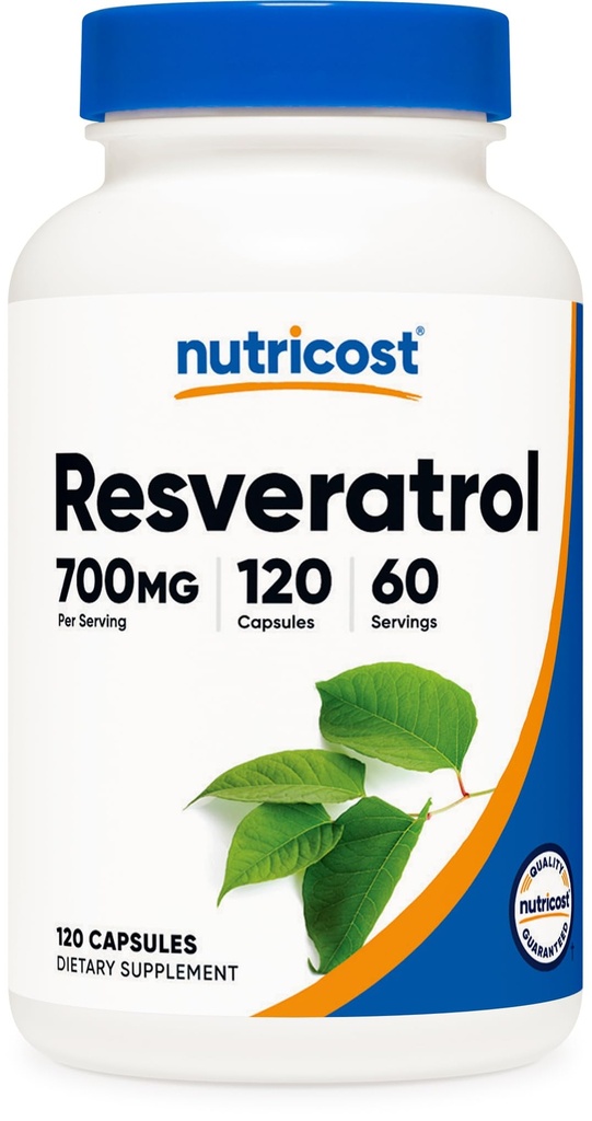 Nutricost Resveratrol 700mg, 120 Kapseln - Vegan, Glutenfrei, Non-GMO