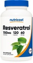 Nutricost Resveratrol 700mg, 120 Kapseln - Vegan, Glutenfrei, Non-GMO