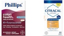 Phillips' Colon Health Daily Probiotic Capsules, 4-in-1 Symptom Defense & Citracal Slow Release 1200, 1200 mg Calcium Citrat und Calciumcarbonat Mischung