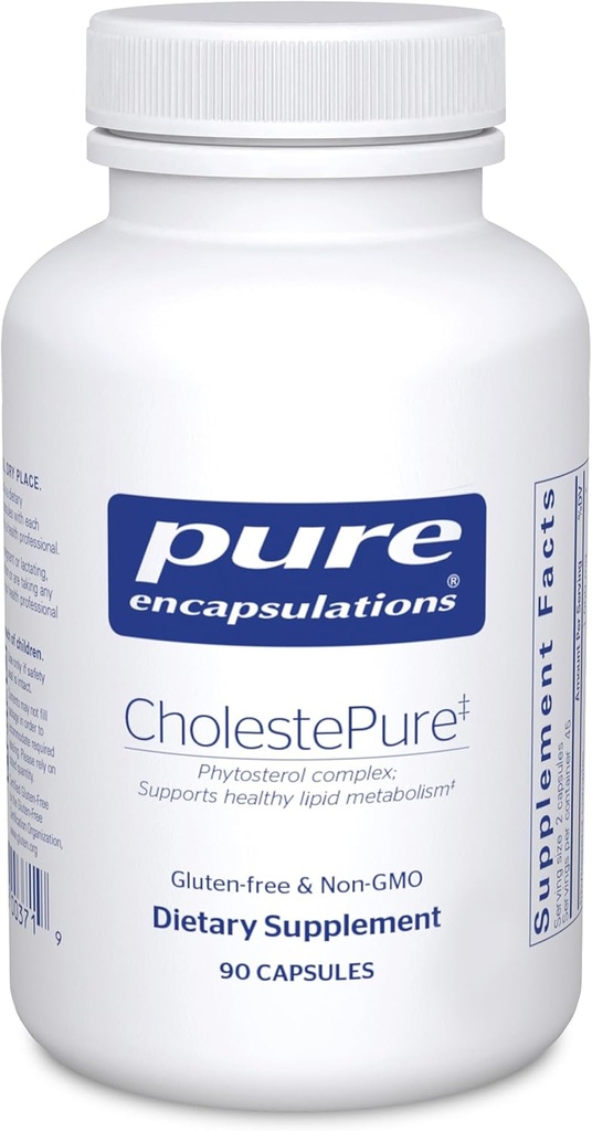 Pure Encapsulations CholestePure | Ergänzung zur Unterstützung von Herz-Kreislauf-Gesundheit, Enzym-Funktion und Lipid-Mebolismus* | 90 Kapseln