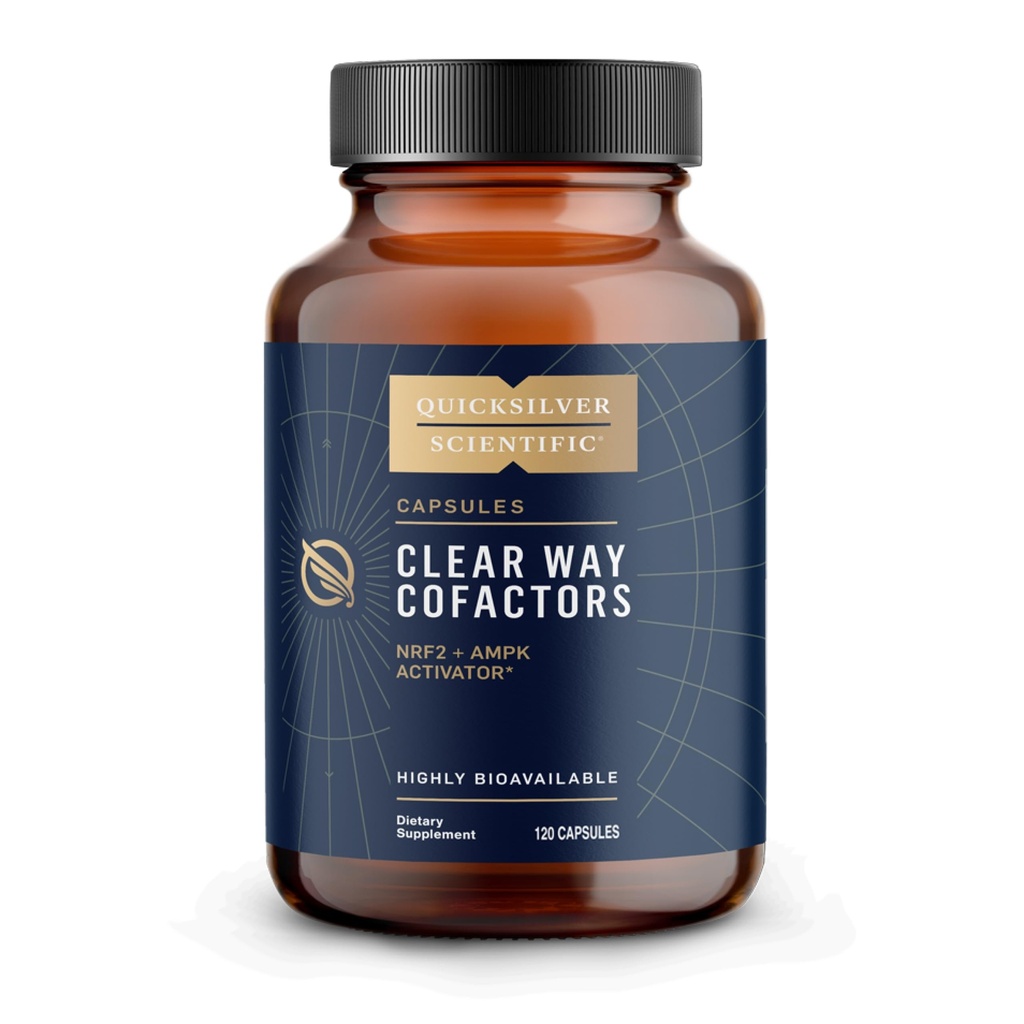 Quicksilver Scientific Clear Way Cofactors - Body Detox Cleanse Support mit Vitamin B1, Dandelion Extract, Quercetin & Nattokinase Enzyme - Antioxidant Cleanse to Support Gut Health (120 Kapseln)