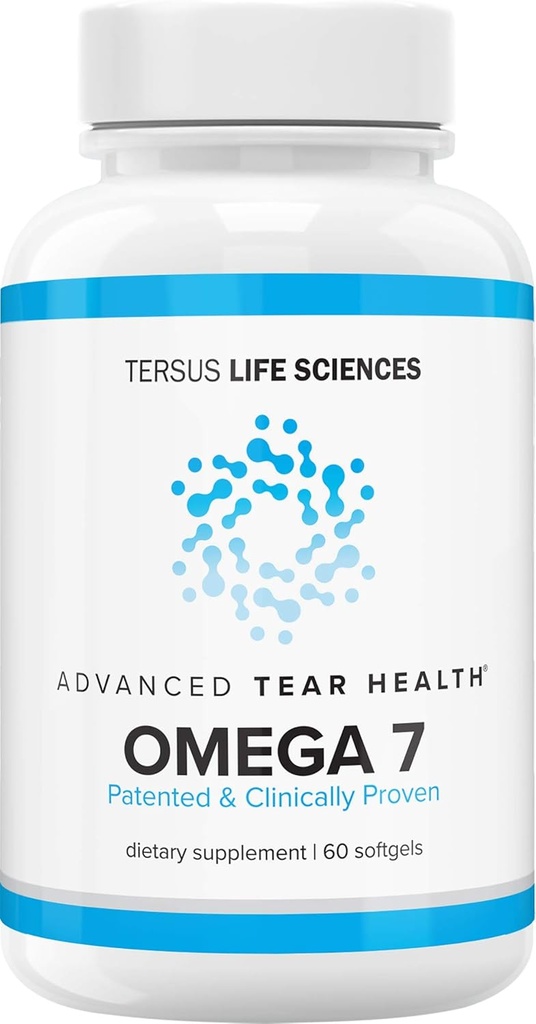Cardia 7: Tear Health - 60 Count - Advanced Dry Eye - Omega7 Natural - Assists with Dry Eye, Tear Quality and Beruhigt Irritation