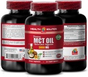 Energie-Support-Ergänzungen - MCT Oil 3600MG, 100% reine, mittlere Kette Triglyceride - mct Oil Made with Coconut Oil, mct Oil Pills, mct Oil for Memory, mct Oil for Brain, mct Coconut Oil - 1B 120Soft