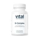 Éléments nutritifs vitaux Vitamine B-Complexe de végane Vitamines complexes méthylées B de haute puissance Vitamines B de soutien à la production d'énergie, au métabolisme et à la santé cardiaque*