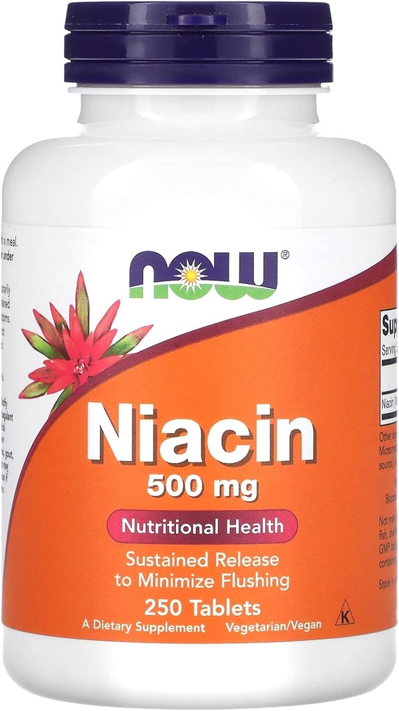 JETZT Lebensmittel - Niacin 500 mg 250 Tabletten (Pack von 2)