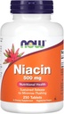 JETZT Lebensmittel - Niacin 500 mg 250 Tabletten (Pack von 2)