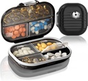 2 Pack Pille Organizer Pille Box 7 Komponenten große Pillenspender Home Travel Supplement Halter luftdicht Vitamin Container Tägliche Medizin Reisen Essentials (Small+ Large)