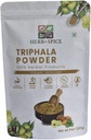 Triphala Powder Non GMO, Glutenfrei, 100% Raw, Geliefert aus Indien, Kräuterformel von Amla, Haritaki, Bibhitaki, verpackt in wiederverschließbaren Zip Lock Pouch (227 Gramm)