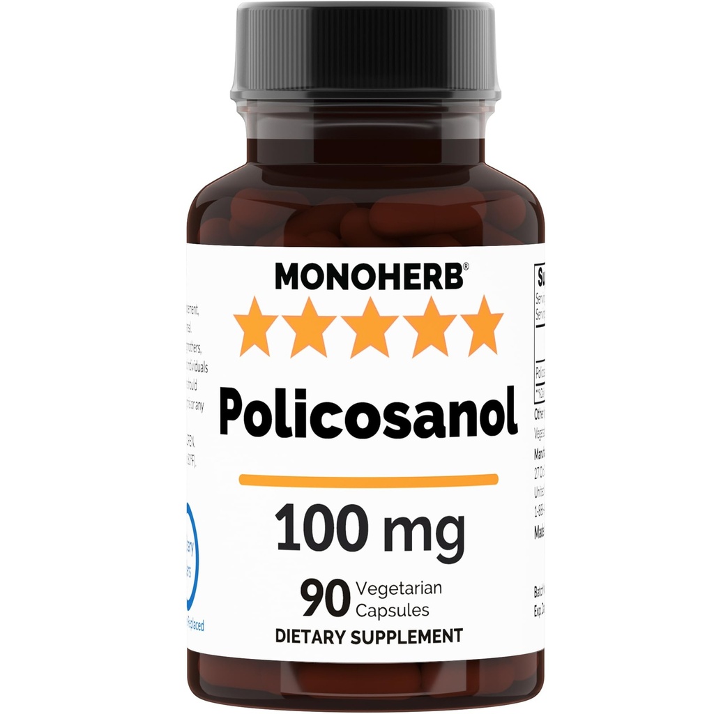 MONOHERB Policosanol 100 mg pro Kapsel - 90 Veg Kapseln