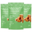 Célébrez les vitamines bariatriques 500mg Citrate de calcium avec 500 UI de vitamine D3 – essentiel pour les patients de passage gastrique et santé des os - sans sucre et sans gluten, caramel (270 Chews)