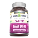 Formules étonnantes 5-HTP (L-5-Hydroxytryptophane) Supplément de 200 Mg par service