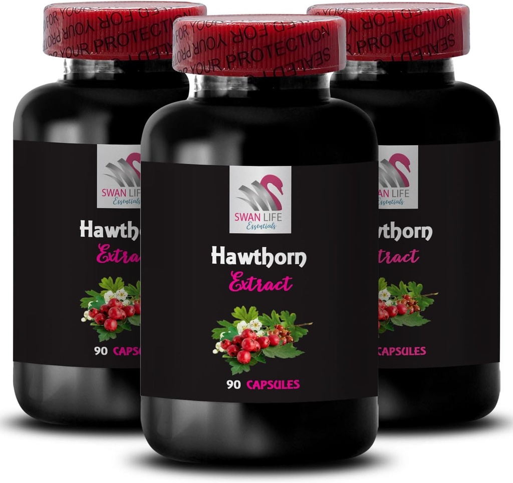 Gewurzelt in der Natur - HAWTHORN EXTRACT - Berry Boost, Antike Blattextrakt, Flora Berry Magic, Botanical Wild Berry, Traditionelle Blatt, Ernte Mischung, Blatt Power Tradition 3 Flaschen 180 Kapseln