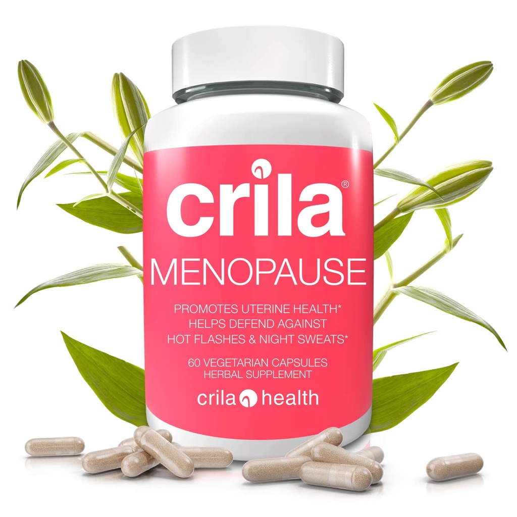 Suppléments pour la ménopause de la santé de Crisla pour les femmes - 60 Ct. I Sweats de nuit et flashs chauds Ménopause Relief pour les femmes sans œstrogène, ingrédients naturels, réduire les odeurs Swings, Fatigue et Bloating*
