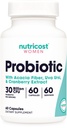 Nutricost Probiotic für Frauen 30 Billion CFU, 60 Kapseln - Komplex mit Acacia Fiber, Uva Ursi & Cranberry Extract, Non-GMO & Gluten Kostenlos