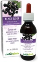 Naturalma Black Elder (Sambucus nigra) Blume (Elderflower) und Frucht (Elderberry) Alkoholfreie Tinktur - 4 fl oz Flüssiger Extrakt in Tropfen - Kräuterergänzung - Vegan