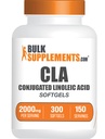 BulkSupplements.com Softgels d'acide linoléique conjugués - Suppléments CLA, CLA 2000mg, Capsules de carthame CLA, pilules CLA - 2 Softgels CLA par portion, approvisionnement de 150 jours, 300 Softgels