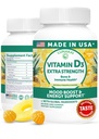 Lunakai USA Hergestelltes Vitamin D3 Gummies 2000 IU - Non-GMO, Glutenfreies Vitamin D Gummies für Damen und Herren - Knochen, Immun- und Energieunterstützung, 60ct