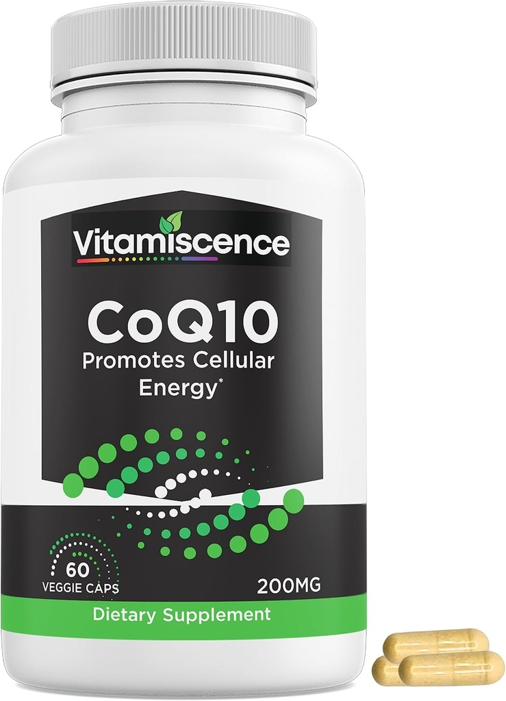 CoQ10, One Pack, 200mg, 60 Kapseln Count. Fördert Cellular Energy, Antioxidant, Co q10 Supplements, für Männer und Frauen.